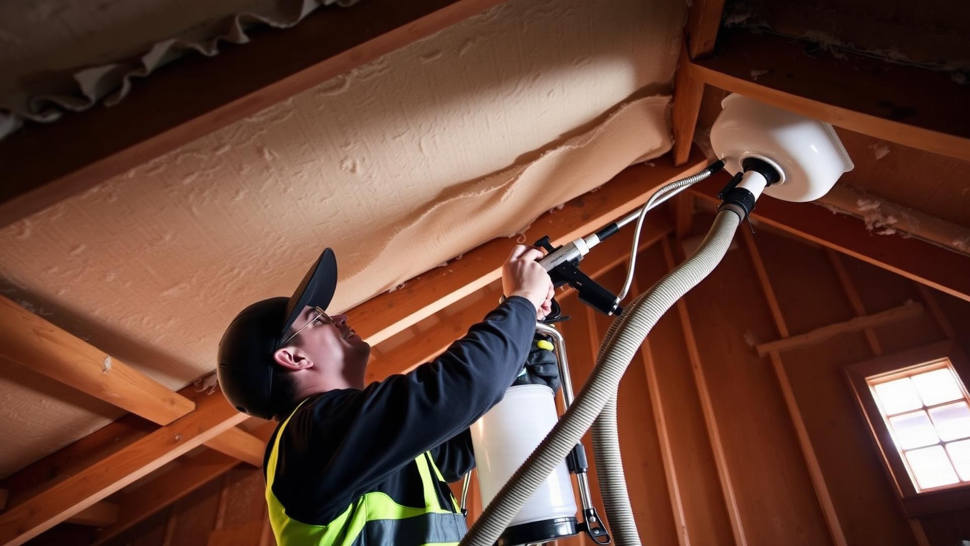 Basement walls being insulated with rigid foam in Takoma Park, MD