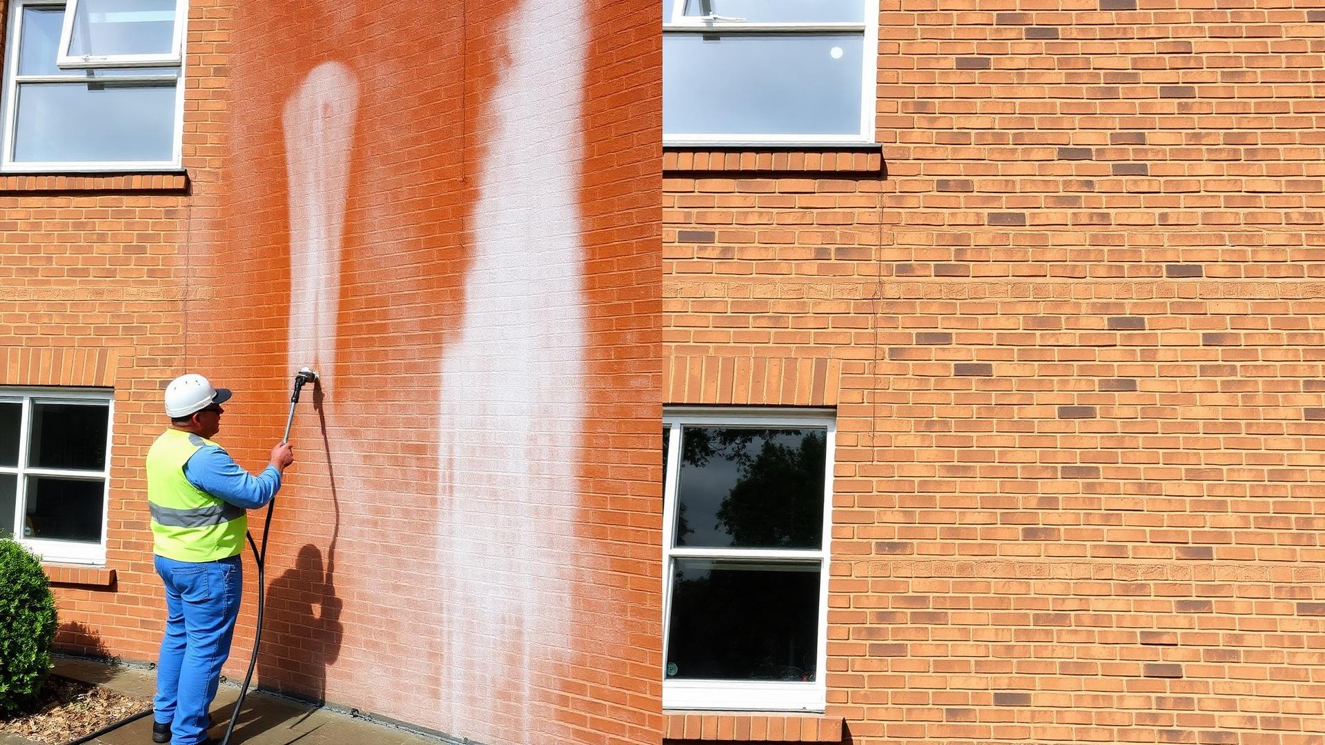 Reflective roof coating being applied on a commercial roof in Takoma Park, MD