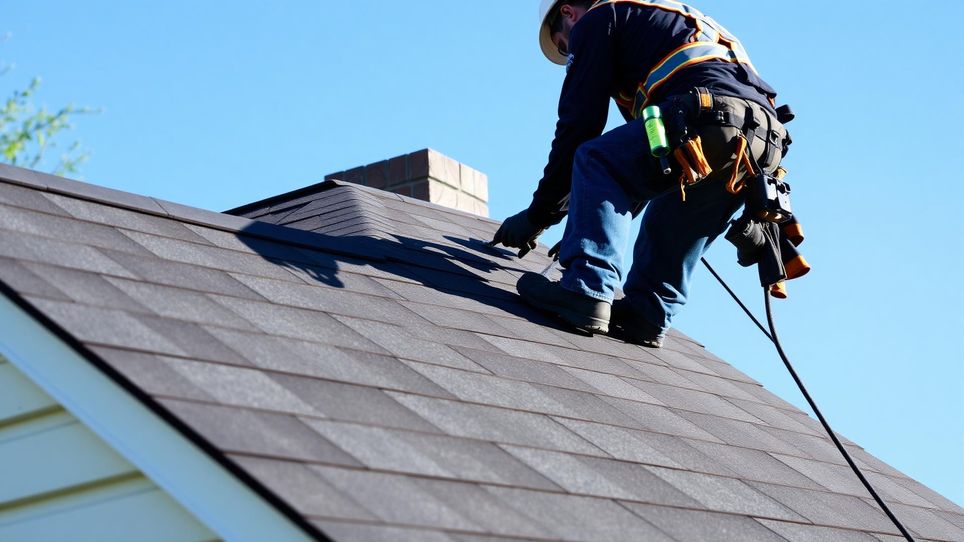 Roofing contractor preparing a written estimate in Takoma Park, MD